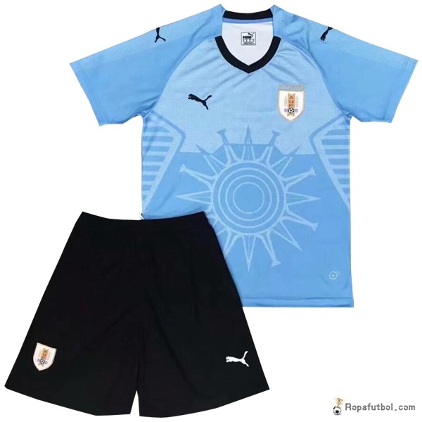 Camiseta Uruguay Replica Primera Ropa Niños 2018 Azul